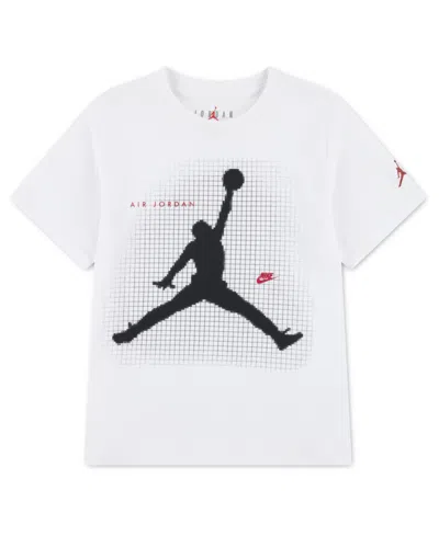 Jordan Babies' Boys' Toddler 2t-4t Jumpman Grid Blur Crewneck T-shirt In White