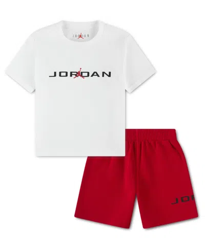 Jordan Babies' Boys' Toddler 2t-4t T-shirt And Shorts, 2-piece Set In Multi