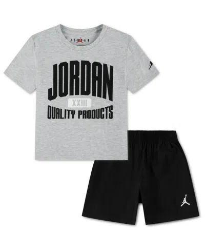 Jordan Babies' Boys' Toddler 2t-4t Woven T-shirt & Shorts, 2-piece Set In Multi