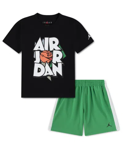 Jordan Babies' Boys' Toddler 2t-4t Airball Crewneck T-shirt And Shorts, 2-piece Set In Multi