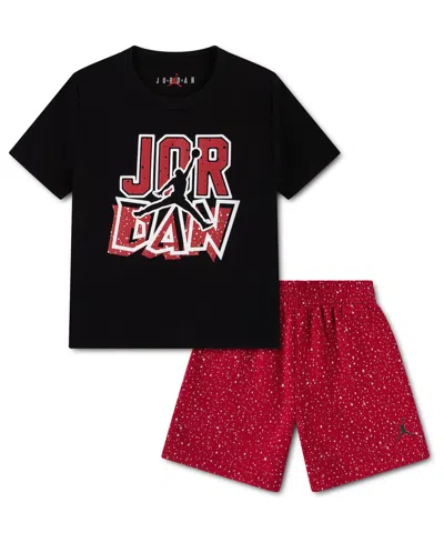 Jordan Babies' Boys' Toddler 2t-4t The Greatest Speckle T-shirt & Shorts, 2-piece Set In Multi