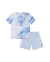 Jordan Boys' Triple Team Aop Tee & Shorts Set - Little Kid In Hydrogen Blue