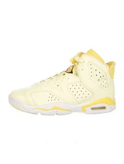Pre-owned Jordan Babies' Boys' Youth 6 Retro Citron Tint/ Yellow Floral Print Sneakers