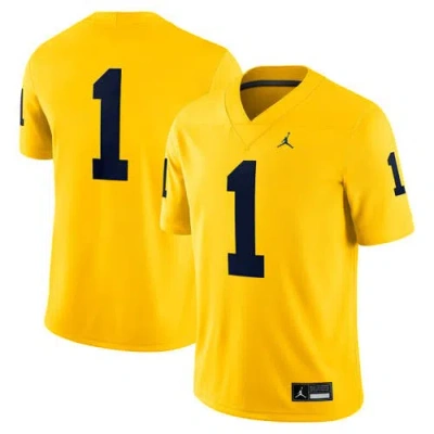 Jordan Brand #1 Maize Michigan Wolverines Alternate Game Jersey