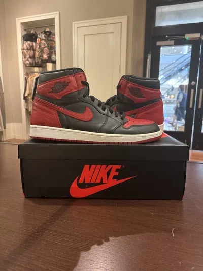 Pre-owned Jordan Brand 1 Retro High Og ‘banned' 2016 Shoes In Red