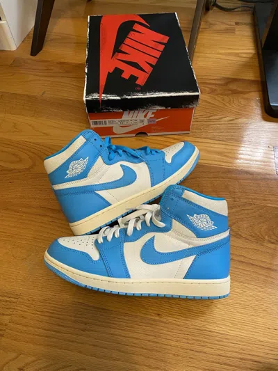 Pre-owned Jordan Brand 1 Retro High Og Unc Reimagined Size 10 Shoes In Blue