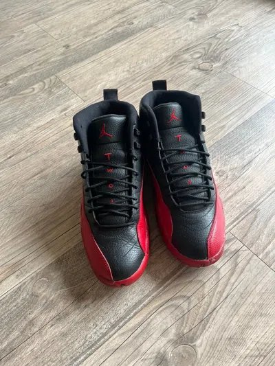 Pre-owned Jordan Brand 12 Flu Game Shoes In Black/red