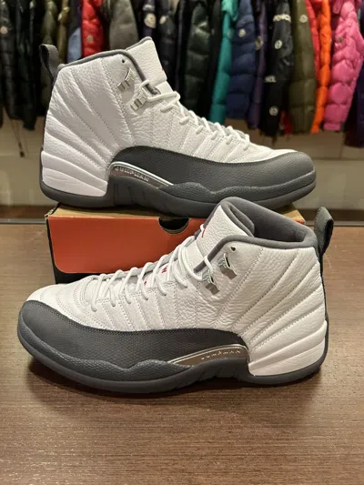 Pre-owned Jordan Brand 12 Retro ‘white Dark Grey' Shoes
