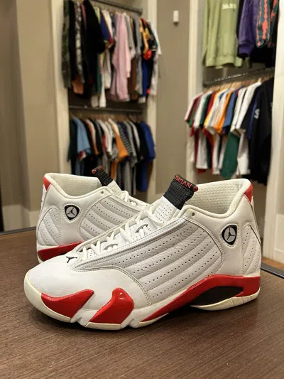 Pre-owned Jordan Brand 14 Og Candy Cane (1999) Shoes In White