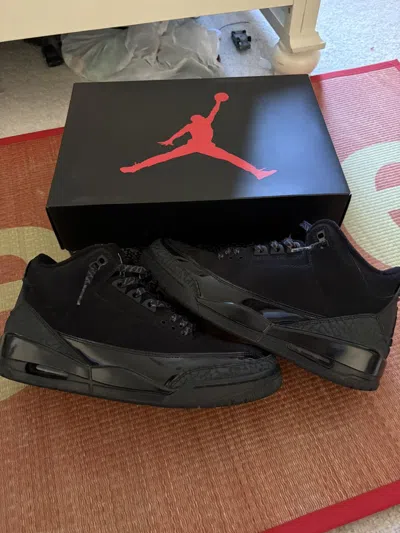 Pre-owned Jordan Brand 3 Black Cat 2025 10 Shoes
