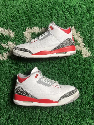 Pre-owned Jordan Brand 3 Firered 2022 Shoes In White