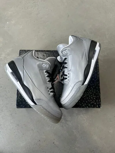 Pre-owned Jordan Brand 3 Retro 5lab3 Silver Size 10 Shoes