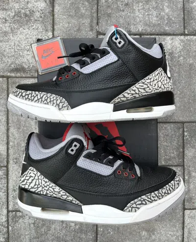 Pre-owned Jordan Brand 3 Retro Black Cement Size 9.5 2018 Shoes