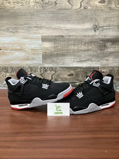 Pre-owned Jordan Brand 4 Bred 2019 Size 9 Shoes In Black