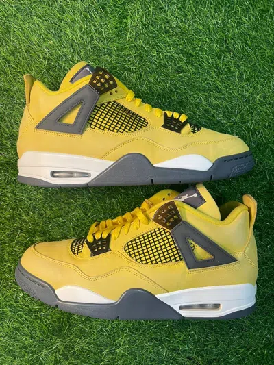 Pre-owned Jordan Brand 4 Lightning Shoes In Yellow