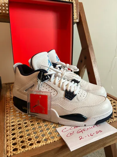 Pre-owned Jordan Brand 4 Retro Columbia (2015) Shoes In White