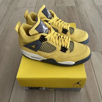 Pre-owned Jordan Brand 4 Retro Lightning 2021 Shoes In Yellow