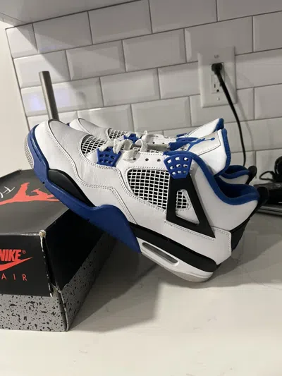 Pre-owned Jordan Brand 4 Retro Motorsport Size 10.5 Shoes In White