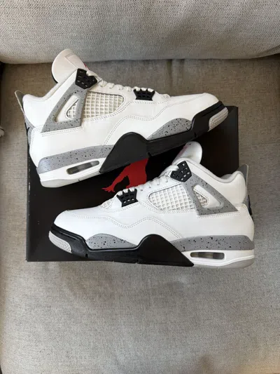 Pre-owned Jordan Brand 4 Retro White Cement (2025) Shoes