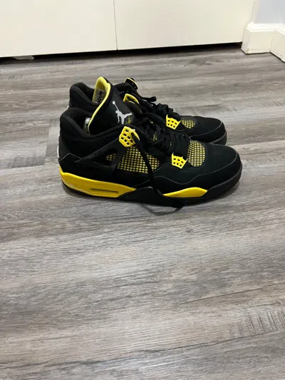 Pre-owned Jordan Brand 4 Thunder Og Shoes In Black