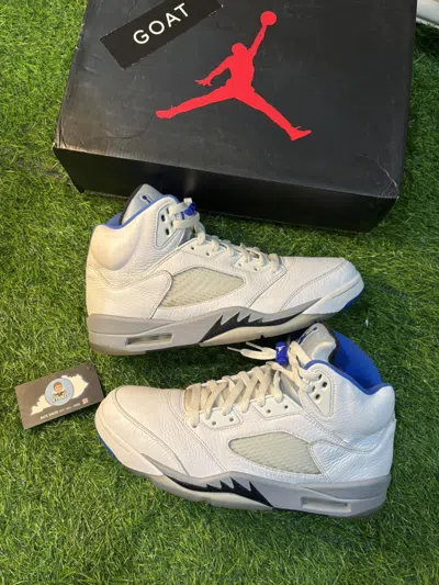 Pre-owned Jordan Brand 5 Stealth Shoes In Blue