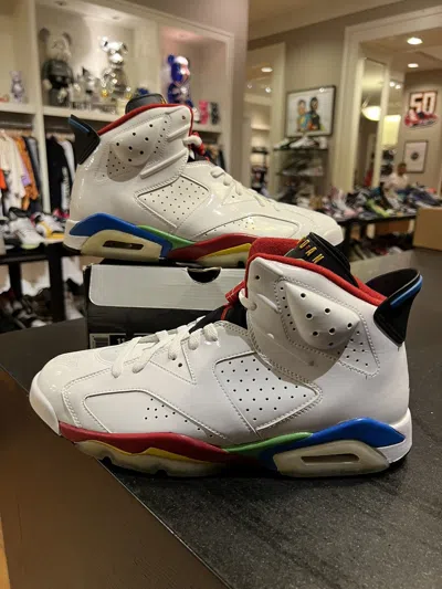 Pre-owned Jordan Brand 6 Retro Beijing Olympics Shoes In White