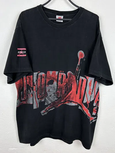 Pre-owned Jordan Brand 80's Vintage Nike Air Jordan Jumpman Single Stitch T-shirt In Black