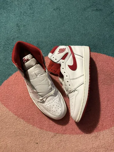 Pre-owned Jordan Brand Air Jordan 1 Retro Metallic Red (2017) Shoes In White