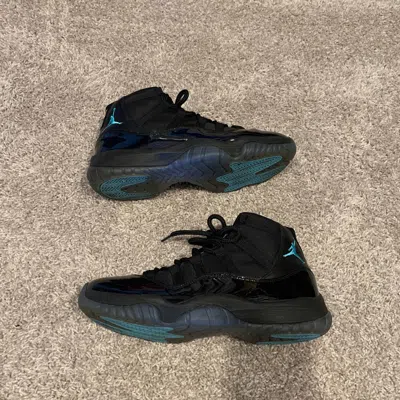 Pre-owned Jordan Brand Air Jordan 11 Retro Gamma Blue Shoes In Black