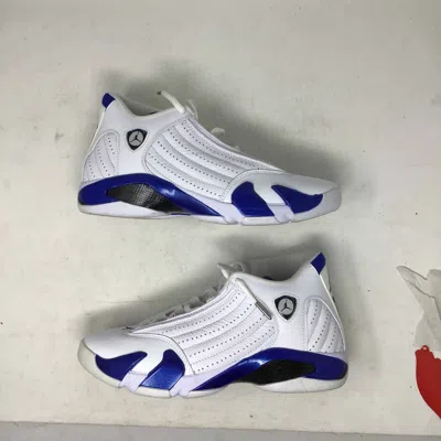 Pre-owned Jordan Brand Air Jordan 14 Retro Hyper Royal Shoes In White