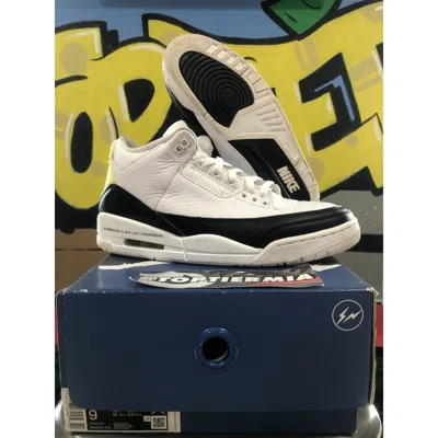 Pre-owned Jordan Brand Air Jordan 3 Fragment 2020 Size 9 Shoes In White