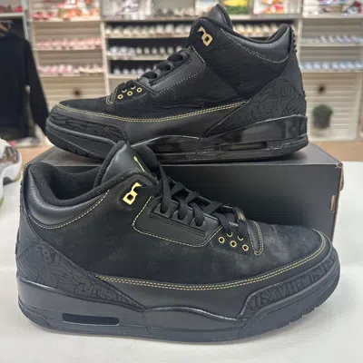 Pre-owned Jordan Brand Air Jordan 3 Iii Retro Size 12 Bhm Black Metallic Gold Shoes