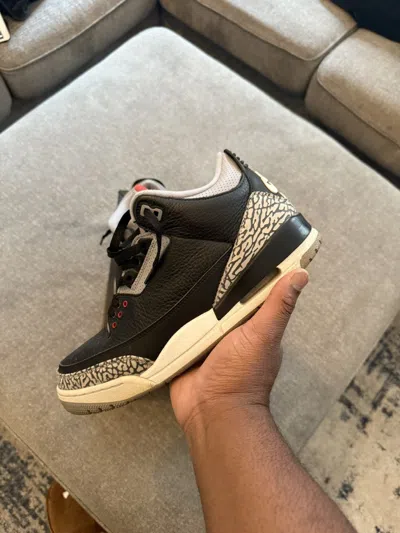 Pre-owned Jordan Brand Air Jordan 3 Retro Og Black Cement 2018 Shoes