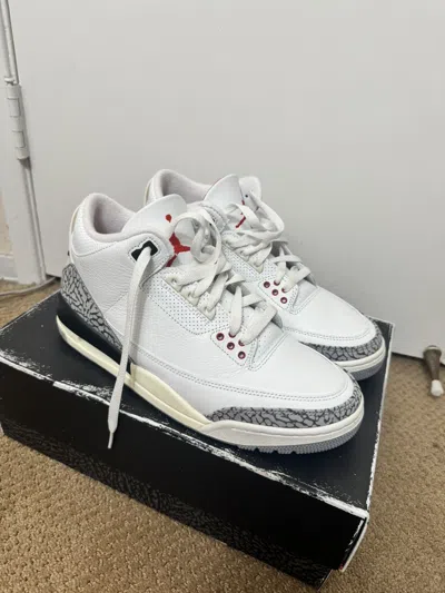 Pre-owned Jordan Brand Air Jordan 3 Retro White Cement Reimagined Shoes