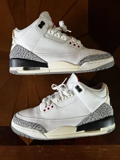 Pre-owned Jordan Brand Air Jordan 3 Retro White Cement Shoes