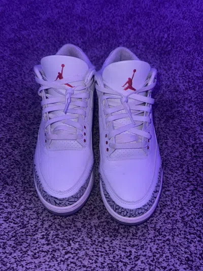 Pre-owned Jordan Brand Air Jordan 3s Reimagined Shoes In White