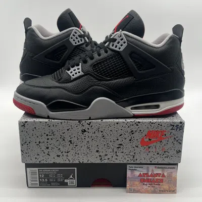 Pre-owned Jordan Brand Air Jordan 4 Bred Reimagined Shoes In Black