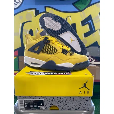 Pre-owned Jordan Brand Air Jordan 4 Lightning 2021 Size 8.5 Shoes In Yellow