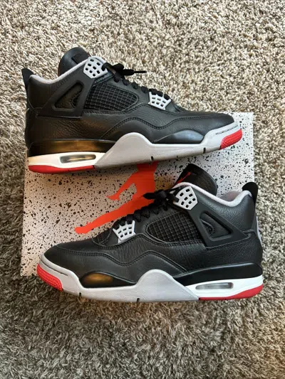 Pre-owned Jordan Brand Air Jordan 4 Retro Bred Reimagined 2024 Shoes In Red