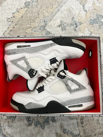 Pre-owned Jordan Brand Air Jordan 4 Retro Og (2016) “white Cement" Shoes