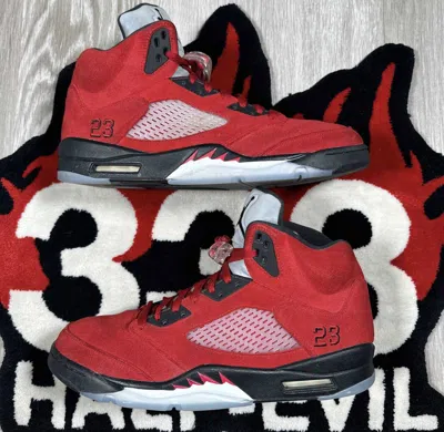 Pre-owned Jordan Brand Air Jordan 5 Retro ‘raging Bull' Shoes In Red