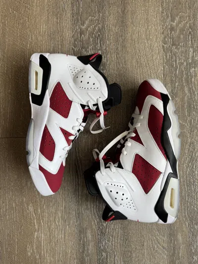 Pre-owned Jordan Brand Aj6 High Og ‘carmine' Shoes In White
