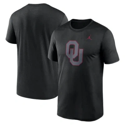 Jordan Brand Black Oklahoma Sooners Color Pop Logo Legend T-shirt