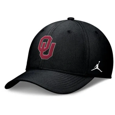 Jordan Brand Black Oklahoma Sooners Rise Swooshflex Dri-fit Hat