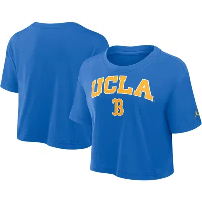Jordan Brand Blue Ucla Bruins Athletic Prep Arch Cropped Performance T-shirt