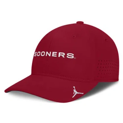 Jordan Brand Crimson Oklahoma Sooners Gameday Aerobill Swooshflex Dri-fit Hat