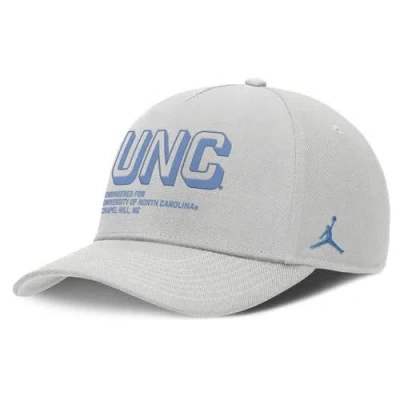 Jordan Brand Gray North Carolina Tar Heels 2025 Sideline Dust Pinched Rise Adjustable Hat
