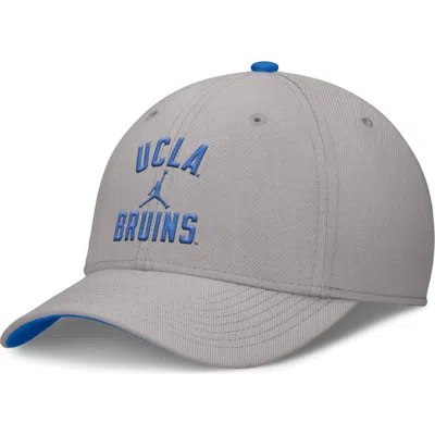 Jordan Brand Gray Ucla Bruins Rise Prep Performance Flex Hat