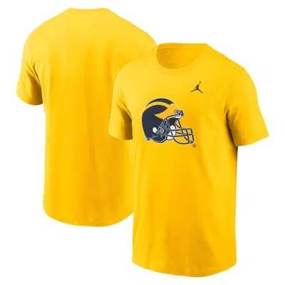 Jordan Brand Maize Michigan Wolverines Primetime Evergreen Alternate Logo T-shirt In Yellow