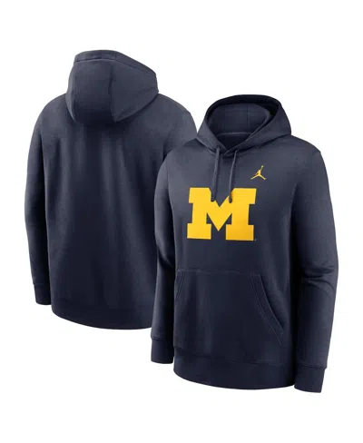 Jordan Brand Men's Navy Michigan Wolverines Primetime Evergreen Club Fleece Pullover Hoodie